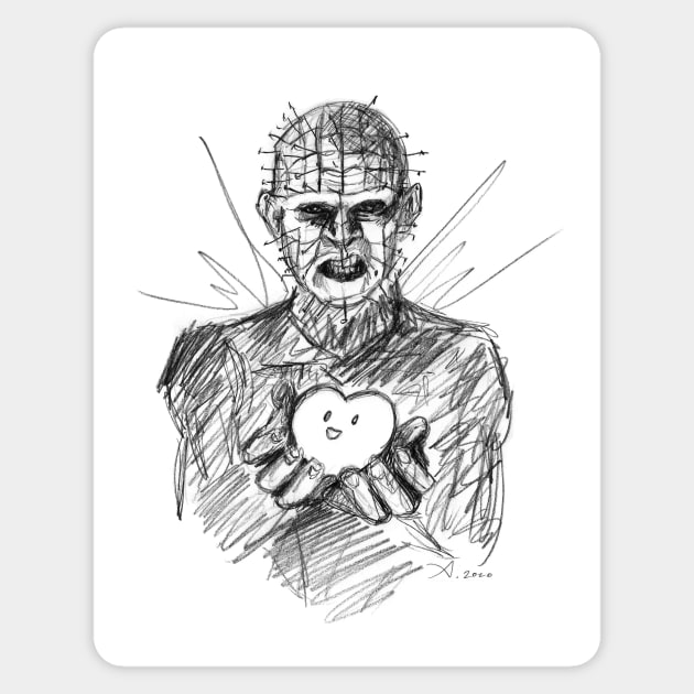 Pinhead's wee heart Sticker by AnnabelleLecter